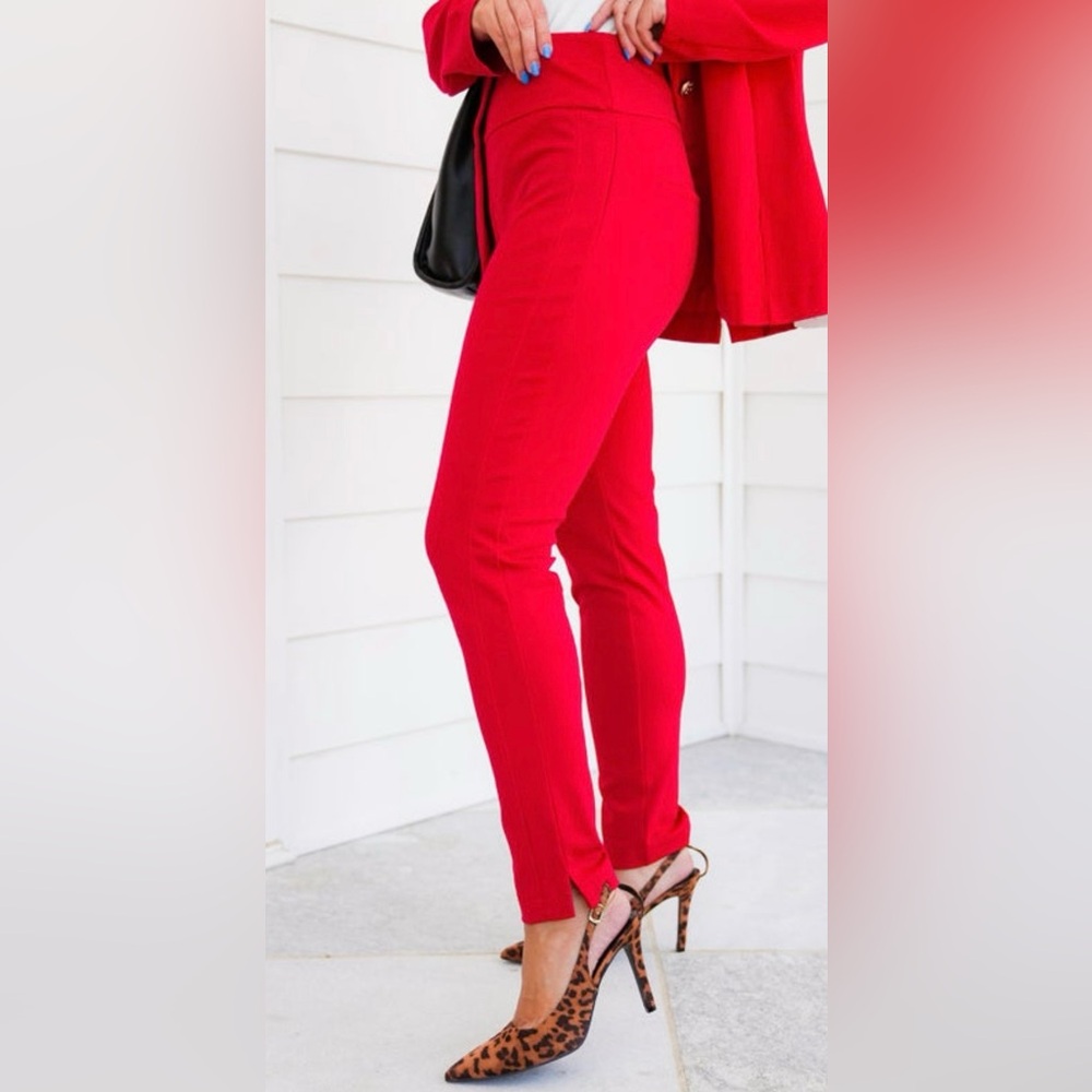 Dear Scarlet Red Magic High Waist Pull on Pants